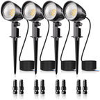 MEIKEE 7W 800LM Low Voltage Landscape Lighting, 12V 24V 2700K Warm White LED Landscape Lights IP66 Waterproof Outdoor Spot Lights for Garden Pathway Wall Tree Fence 2-Pack