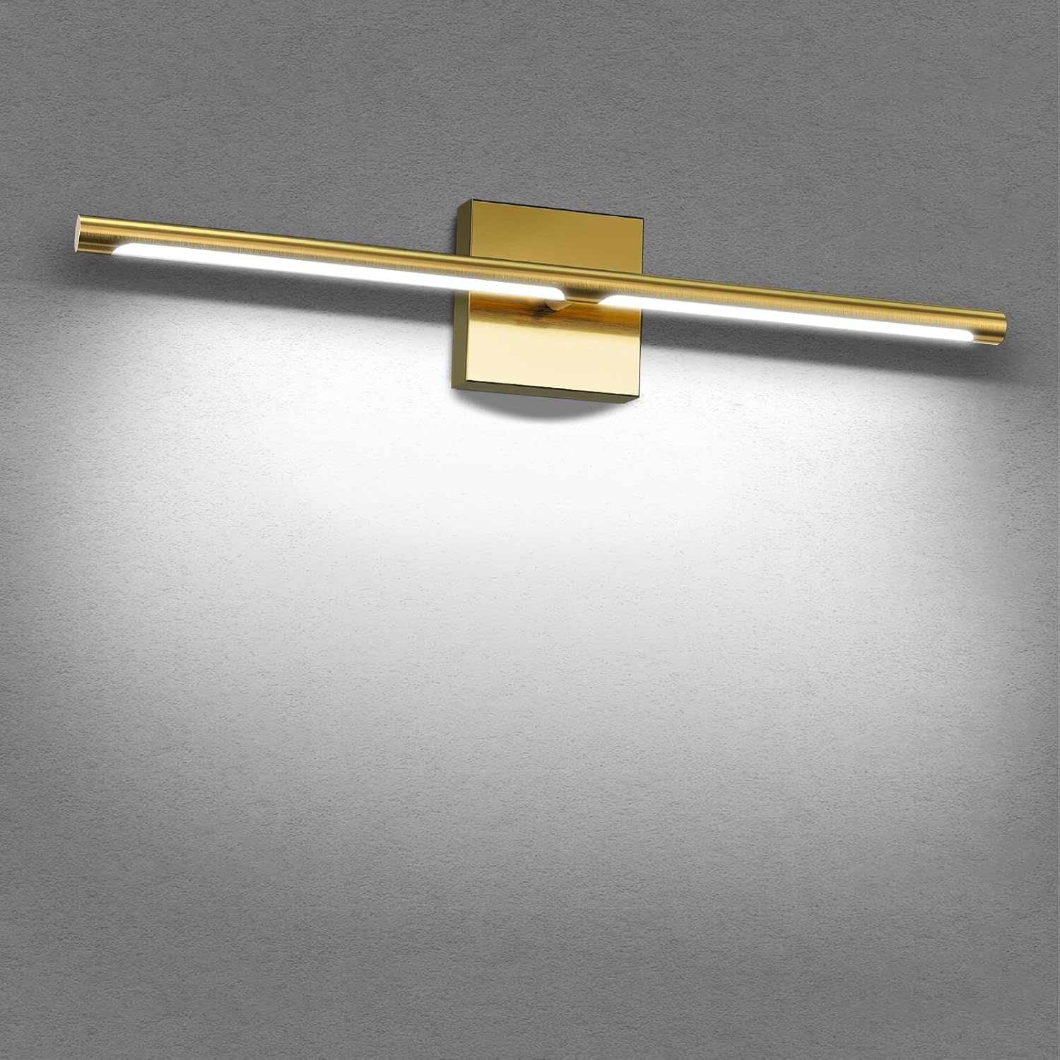 MEIKEE Modern Bathroom Vanity Light 32 inch, 20W Dimmable 6CCT Led Bathroom Light Fixture Over Mirror, Gold Bar Vanity Light for Mirror FCC Certificated, Classic Gold
