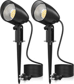 MEIKEE 20W Outdoor LED Landscape Lighting Spot Lights Outdoor 1880LM IP66 Waterproof Landscape Lights for Pathway Patio Yard Lawn Decorative 120V US 3-Plug 2 Packs
