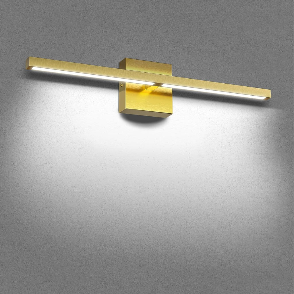MEIKEE Modern Bathroom Vanity Light 32 inch, 20W Dimmable 6CCT Led Bathroom Light Fixture Over Mirror, Gold Bar Vanity Light for Mirror FCC Certificated, Classic Gold