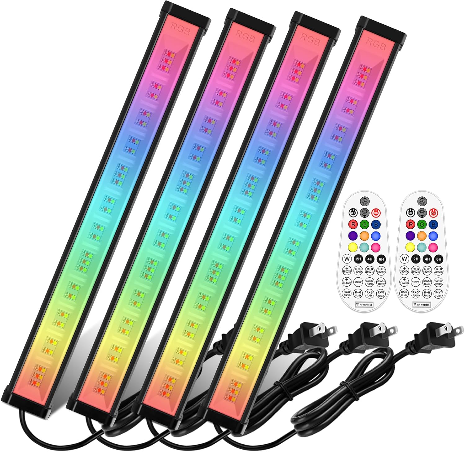 MEIKEE 42W RGBW Wall Washer Light, 3350lm, IP66 Waterproof Wash Light Bar with Remote, Color Changing Wash Flood Strip Lighting for Stage Party Wedding Christmas Decoration
