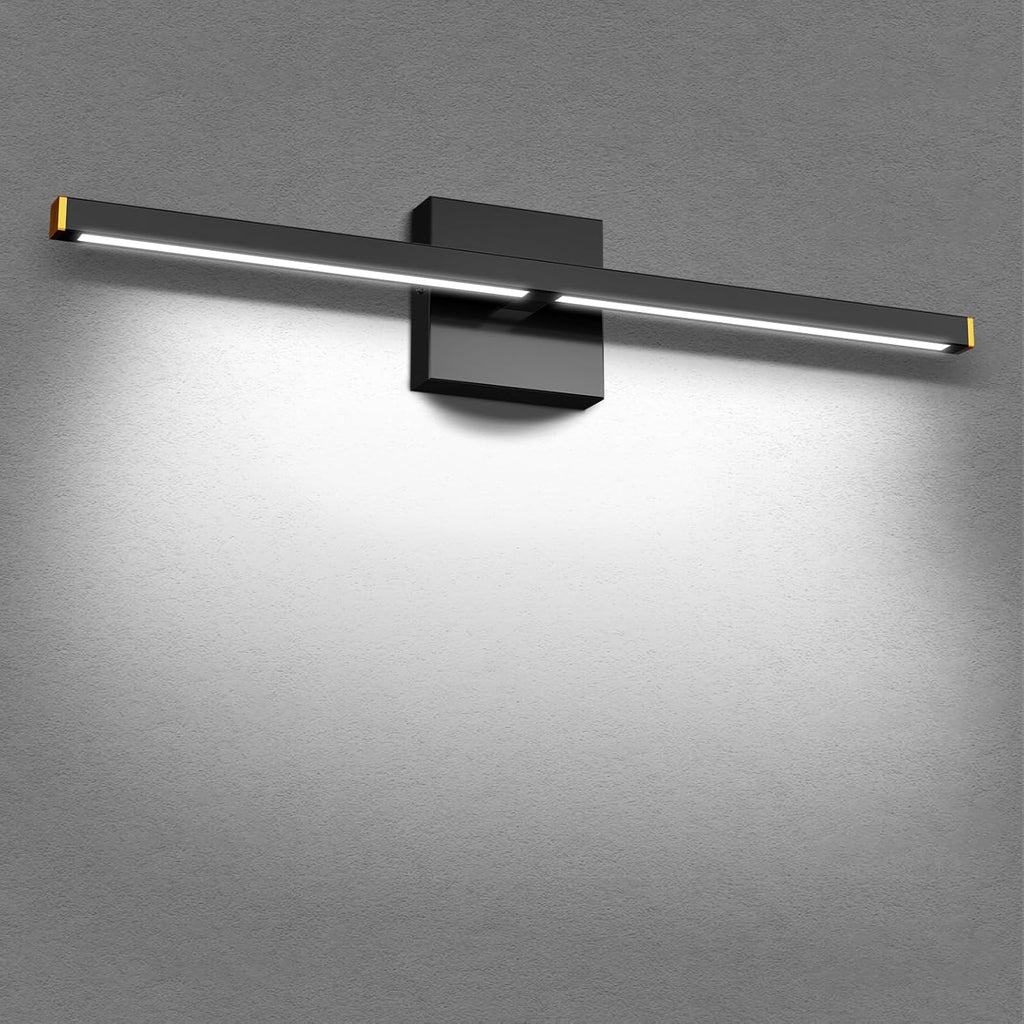 MEIKEE Modern Bathroom Vanity Light 40 inch, 22W Dimmable 6CCT Led Bathroom Light Fixture Over Mirror, Black Bar Vanity Light for Mirror FCC Certificated