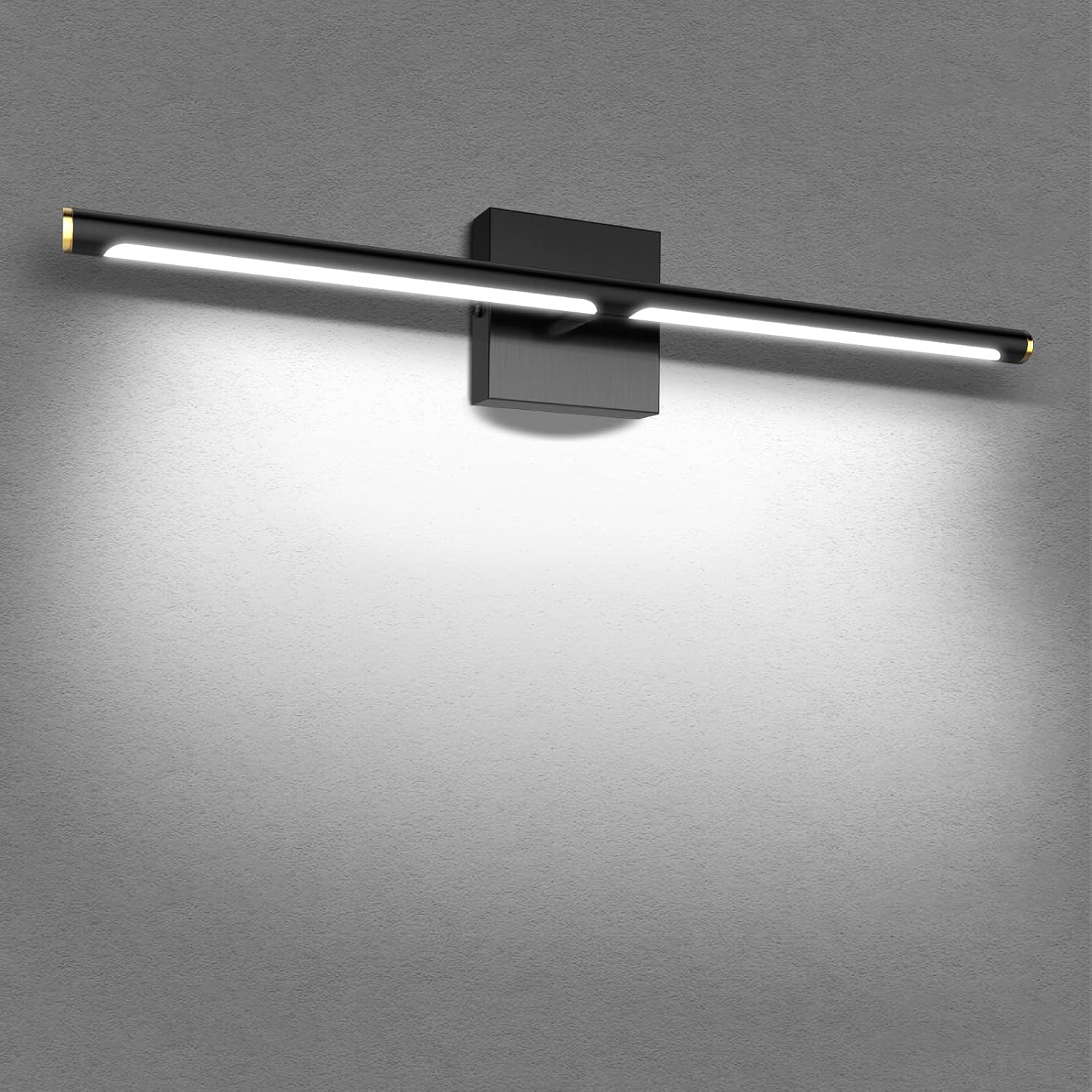 MEIKEE Modern Bathroom Vanity Light 40 inch, 22W Dimmable 6CCT Led Bathroom Light Fixture Over Mirror, Black Bar Vanity Light for Mirror FCC Certificated