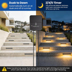 MEIKEE All-in-One Low Voltage Retaining Wall Lights Kit with Transformer, 3W 2700K Warm White Hardscape Step Lights, IP68 Waterproof Outdoor Fence Decor Lighting for Patio & Stairs