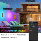 MEIKEE 42W Wall Washer Lights, RGBCW Smart APP Waterproof Outdoor LED Strip Light Bar, RGB Color Changing Dimmable DJ Stage Lighting for Christmas Halloween Birthday Party 4 Pack
