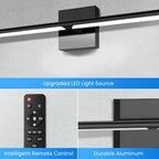 MEIKEE Modern Bathroom Vanity Light 40 inch, 22W Dimmable 6CCT Led Bathroom Light Fixture Over Mirror, Black Bar Vanity Light for Mirror FCC Certificated