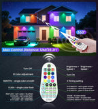MEIKEE 15W RGB Color Changing Landscape Lighting 120V LED Landscape Lights with 4.9ft Cable IP66 Waterproof Outdoor Spot Lights for Garden Path Decoration