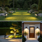 All-in-One 6W Low Voltage Landscape Lighting Kit with Timer Transformer IP66 Waterproof Outdoor 2700K LED Spotlights