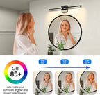 MEIKEE Modern Bathroom Vanity Light 40 inch, 22W Dimmable 6CCT Led Bathroom Light Fixture Over Mirror, Black Bar Vanity Light for Mirror FCC Certificated