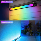 MEIKEE 42W Wall Washer Lights, RGBCW Smart APP Waterproof Outdoor LED Strip Light Bar, RGB Color Changing Dimmable DJ Stage Lighting for Christmas Halloween Birthday Party 4 Pack