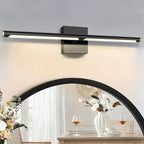 MEIKEE Modern Bathroom Vanity Light 40 inch, 22W Dimmable 6CCT Led Bathroom Light Fixture Over Mirror, Black Bar Vanity Light for Mirror FCC Certificated