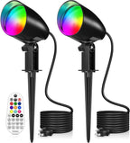 MEIKEE 20W Outdoor LED Landscape Lighting Spot Lights Outdoor 1880LM IP66 Waterproof Landscape Lights for Pathway Patio Yard Lawn Decorative 120V US 3-Plug 2 Packs