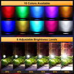 MEIKEE 20W Outdoor LED Landscape Lighting Spot Lights Outdoor 1880LM IP66 Waterproof Landscape Lights for Pathway Patio Yard Lawn Decorative 120V US 3-Plug 2 Packs